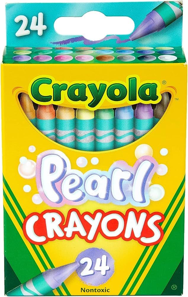 Crayola Pearl Crayons, Pearlescent Colors, 24 Count, Coloring Supplies, Gift for Kids, Ages 3, 4,... | Amazon (US)