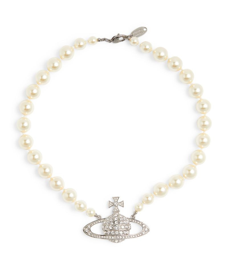 Vivienne Westwood One Row Pearl Bas Relief Choker | Harrods