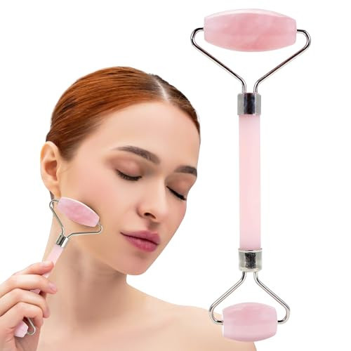 Plum Beauty Rose Quartz Face Roller - Gua Sha Facial Tools, Jade Rollers | Amazon (US)