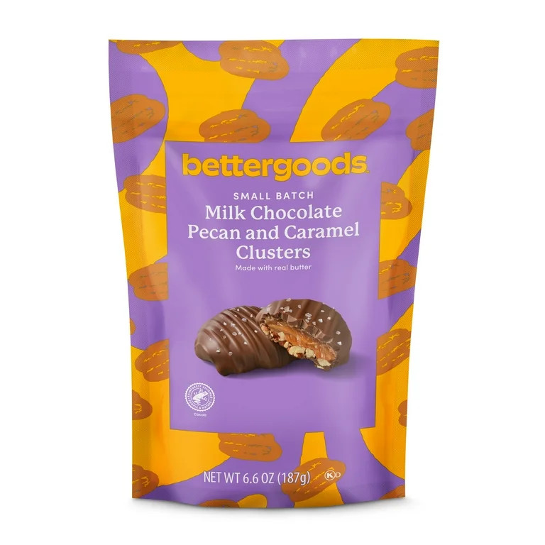 bettergoods Small Batch Milk Chocolate Pecan and Caramel Clusters, 6.6 oz | Walmart (US)