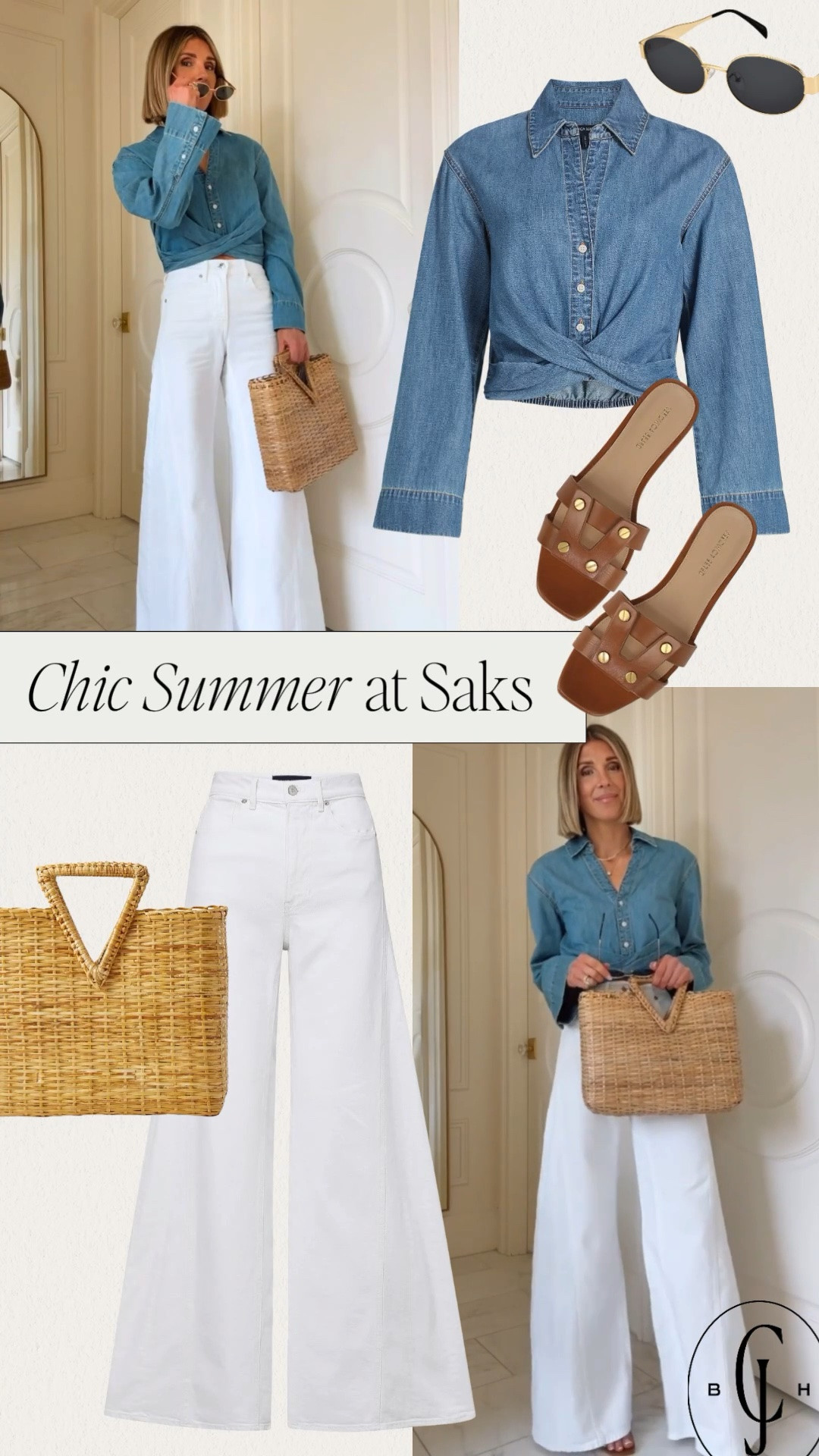 New summer finds @Saks Fifth Avenue #sakspartner 

I'm wearing a size 2/25 in shorts and jeans and size small in tops.

#LTKsummer #LTKjeans