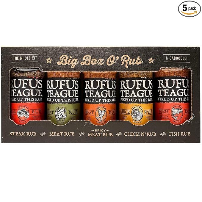 Rufus Teague - Big Box O' Rub Variety Pack - Premium BBQ Rub - 5 Bottles | Amazon (US)