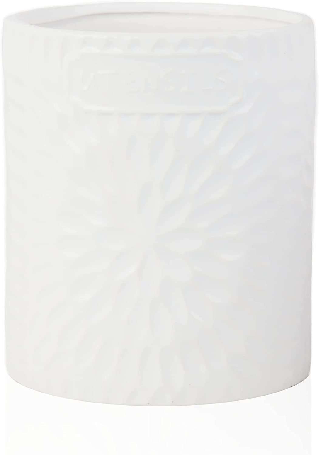 Servette Home Ceramic Utensil Holder for Kitchen Counter – White Flower Utensil Crock 6 x 7 x 6... | Walmart (US)