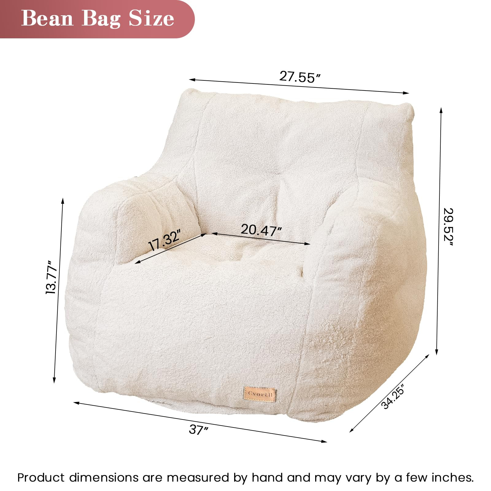 Bean Bag Chair with Filler, Bean Bag Sofa with Tufted Soft Stuffed Filling, Fluffy and Lazy Sofa,... | Amazon (US)