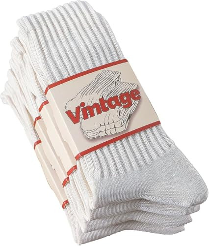 DAUCO 4 Pairs Natural 98% Cotton Socks for Women & Men Crew Socks Seamless Cozy Fall Socks Breathable Unisex Slouchy Socks | Amazon (US)