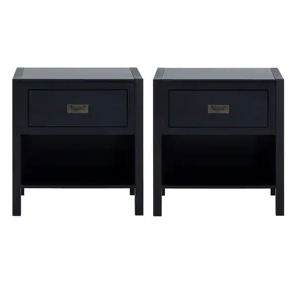 Middlebrook Solid Wood Modern 1-Drawer Nightstand, Set of 2 - Overstock - 33147973 | Bed Bath & Beyond