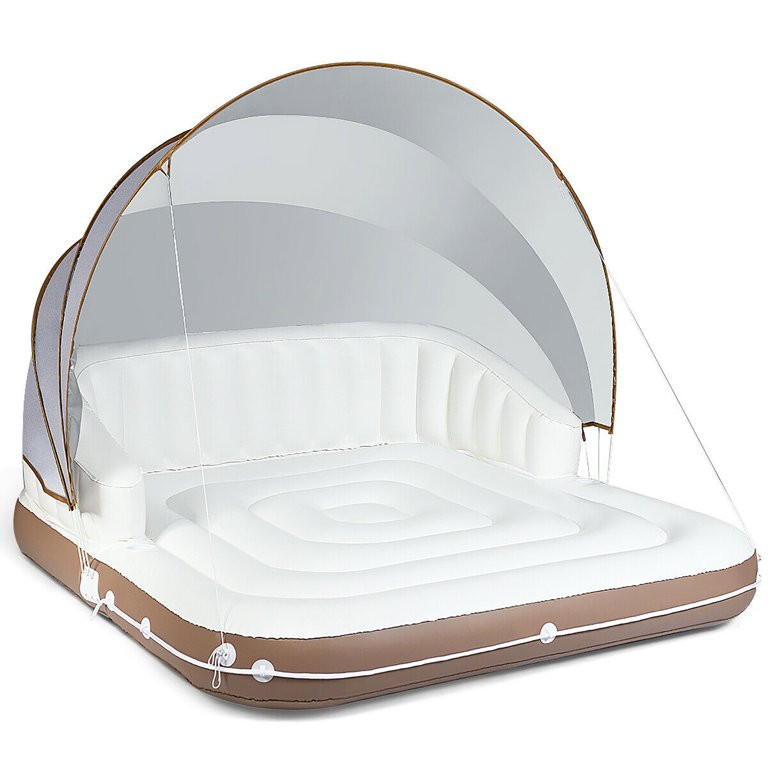 Costway Canopy Inflatable Pool Float Lounge Swimming Raft | Walmart (US)