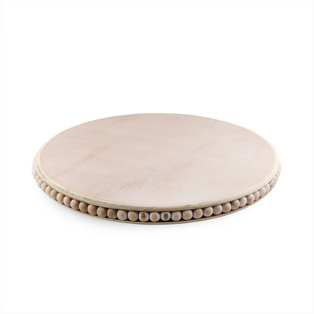 AuldHome Design- Wood Beaded Lazy Susan Organizer, Decorative Turntable | Target