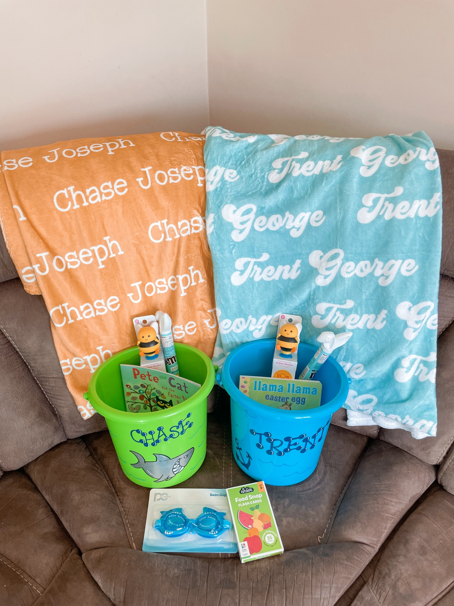 sneak peak of the boys’ Easter baskets!

I’ve always wanted to get the boys personalized blankets and these didn’t disappoint! #ad

I got Chase yellow (since it’s been his favorite color for a significant amount of time) and Trent blue (everything is always blue until he claims he wants something different)!

snag one now for your Easter basket stuffers! so many cute options for the season or year round!

#LTKfamily #LTKSeasonal #LTKkids