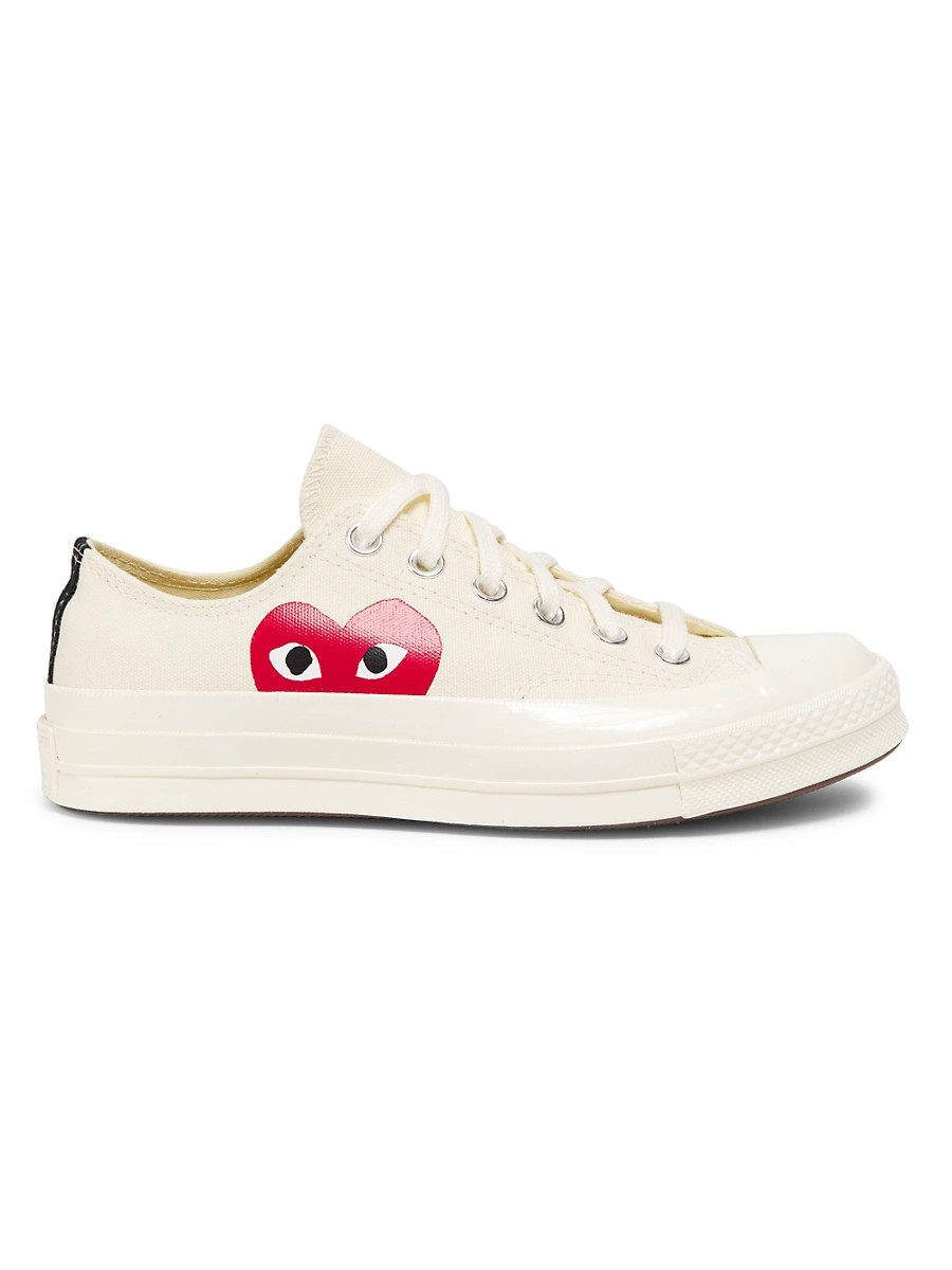 CdG PLAY x Converse Women's Chuck Taylor All Star Peek-A-Boo Low-Top Sneakers - White - Size 10.5 | Saks Fifth Avenue