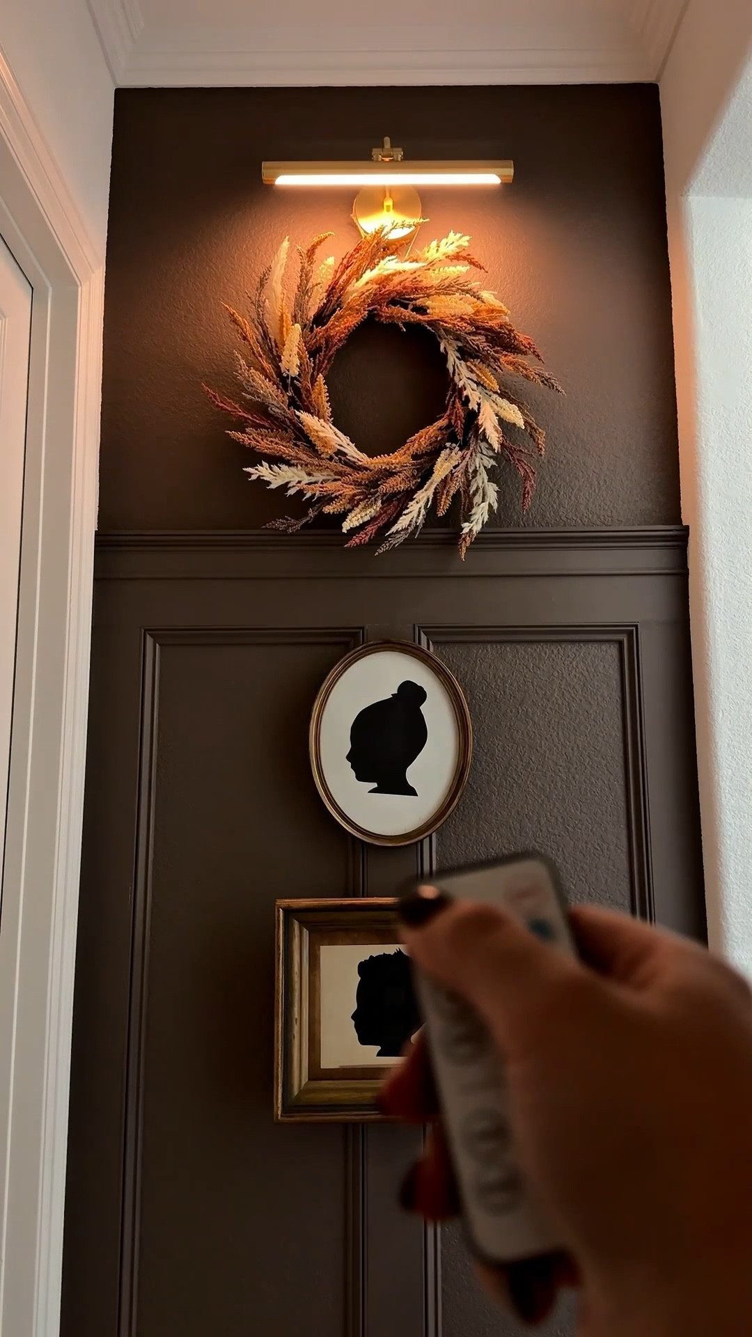 Accent wall, bold color, picture frames, picture light 

#LTKHome