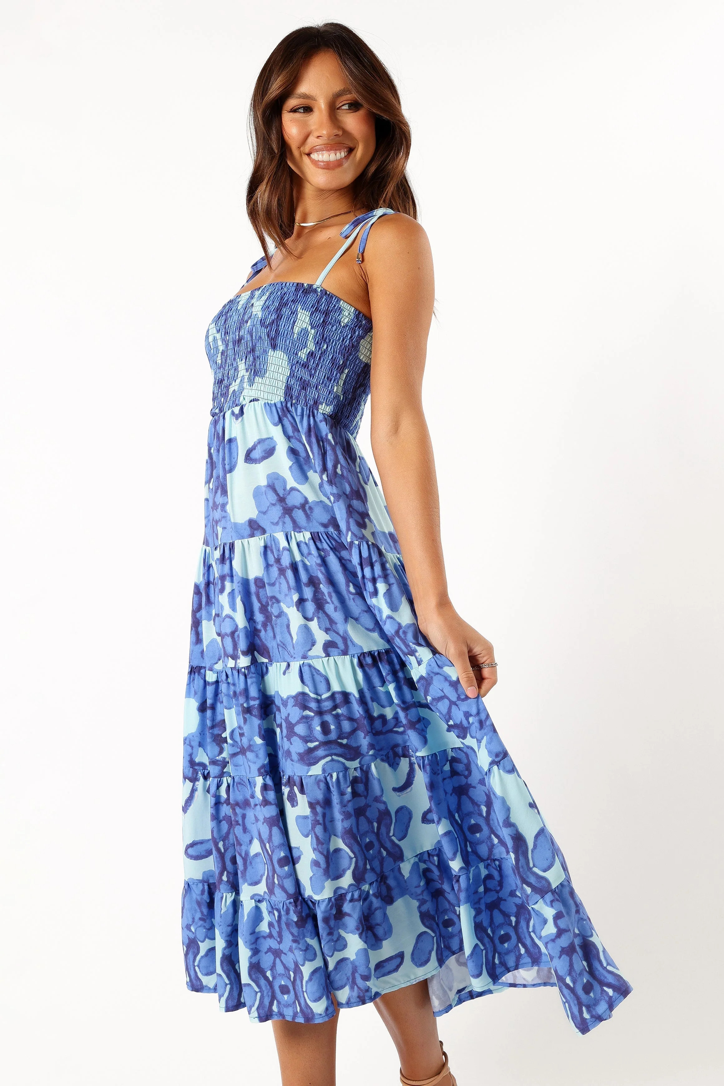Amarie Midi Dress - Blue | Petal & Pup (US)