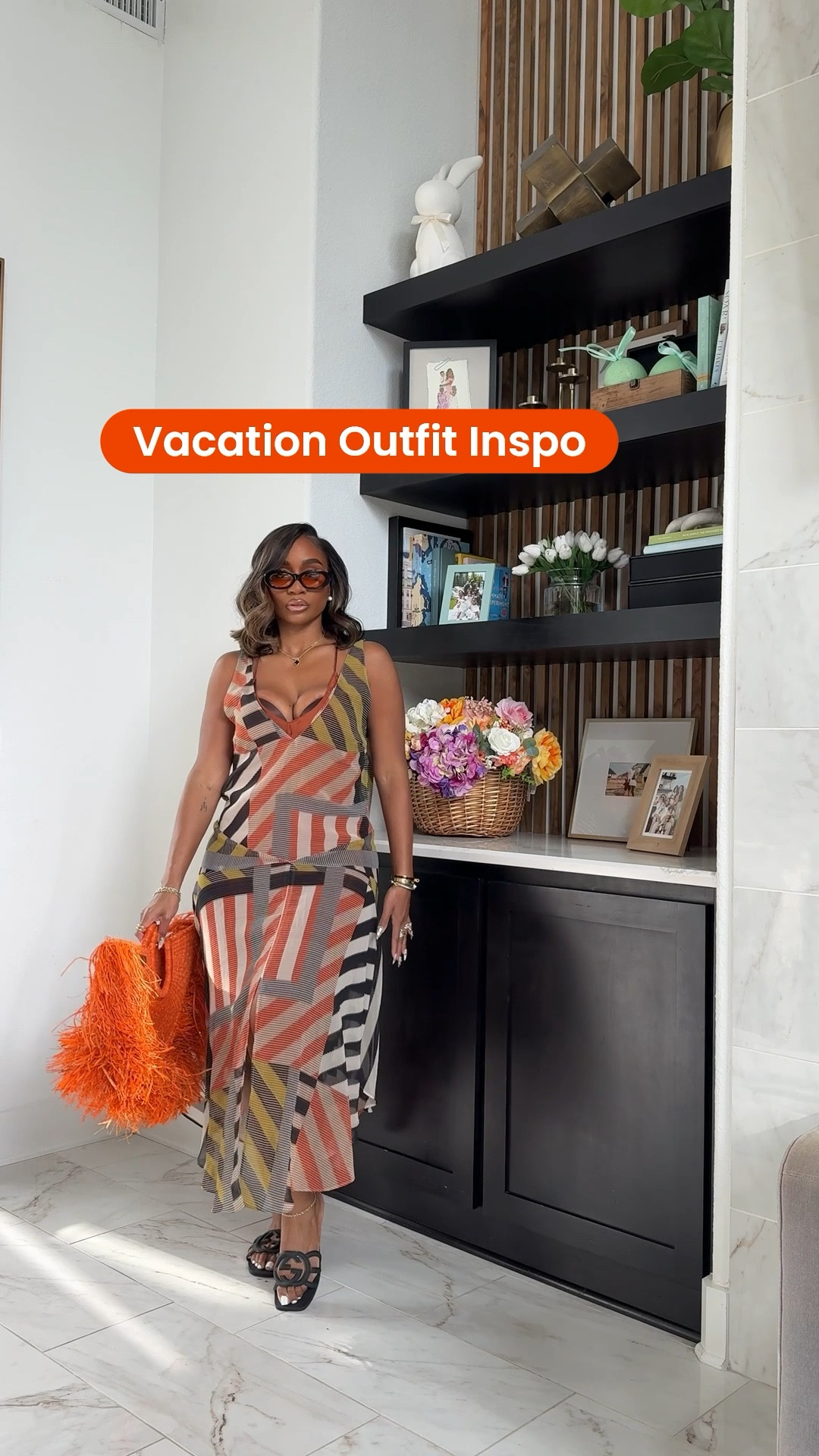 vacation outfits beach! Simple abstract dress!

#LTKootd #LTKTravel