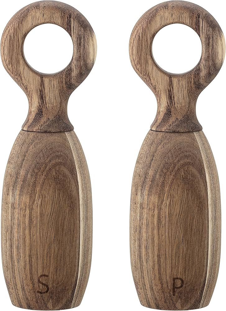Bloomingville Brown Acacia Wood Salt & Pepper Mills,8 Inch (Set of 2) | Amazon (CA)