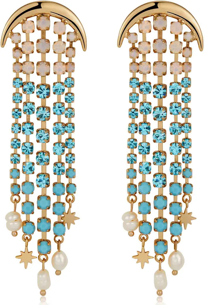Ettika Galaxy Fringe Freshwater Pearl Earrings | Nordstrom | Nordstrom