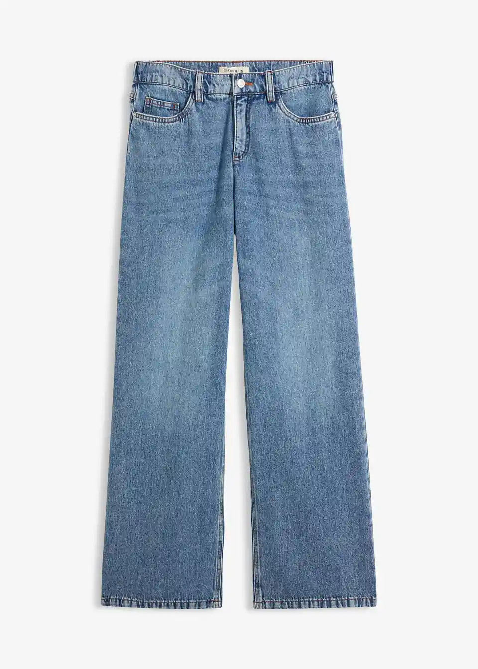 Wide-Leg-Jeans Mid Waist - blau, Regulär - Damen | bonprix | Bonprix DE
