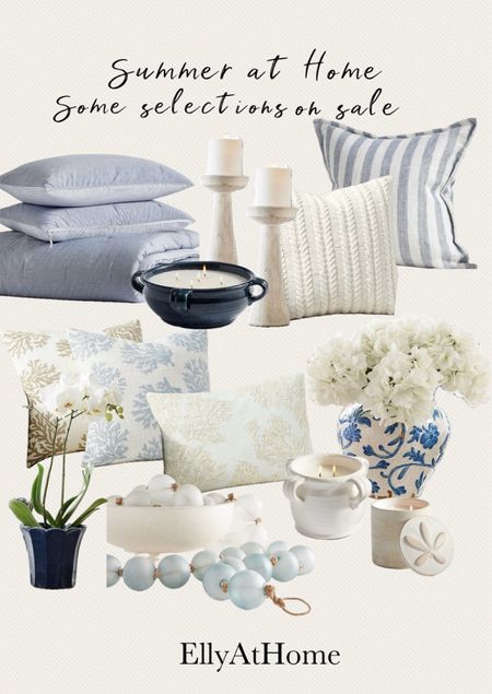 summer home styling at Pottery Barn. Shop bedding, coastal throw pillows, candles, scallop pot, candleholders. Summer home decor accessories. Some selections on sale. Free shipping. 


#LTKSaleAlert #LTKHome #LTKFindsUnder50