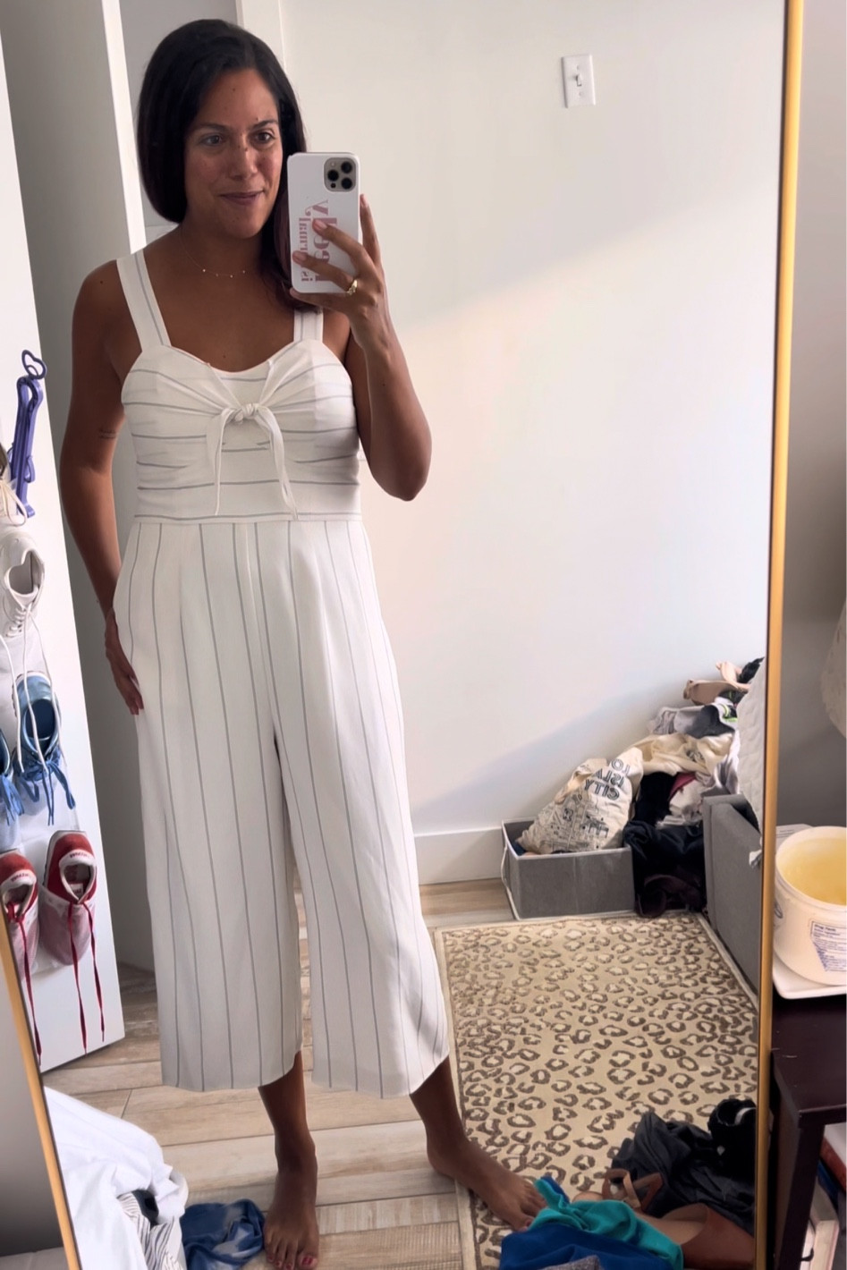 A white jumpsuit with a leather jacket (not pictured) takes us right into fall! Jumpsuit is old but I’ve linked similar ones. 

I bought this jumpsuit after renting it...Use my code RTRALIJ for 40% off your first two months of rent the runway!

#LTKSeasonal #LTKstyletip