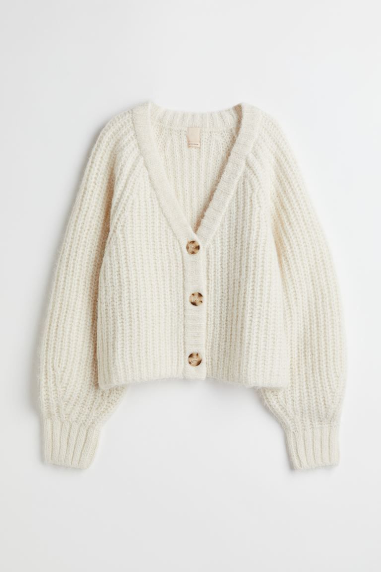 Rib-knit Wool-blend Cardigan | H&M (US + CA)