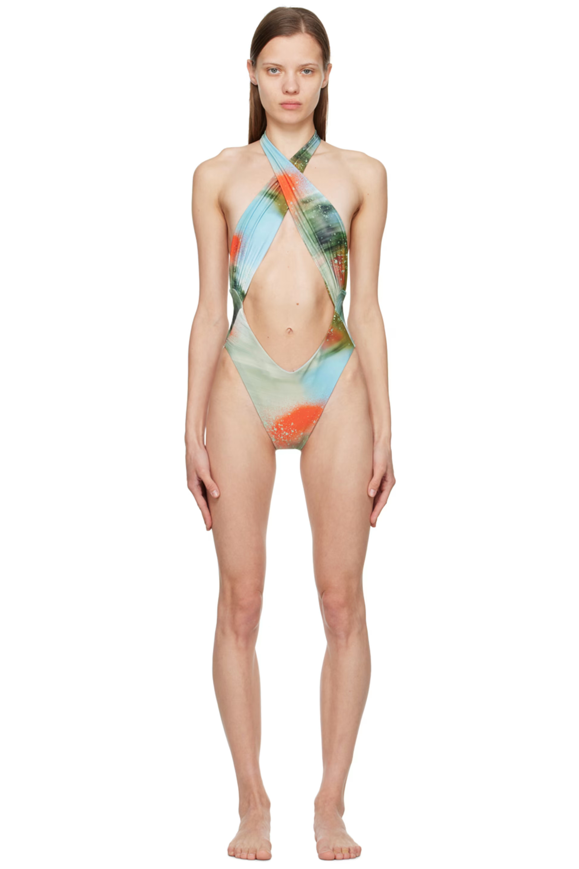 Multicolor Demi One-Piece Swimsuit | SSENSE