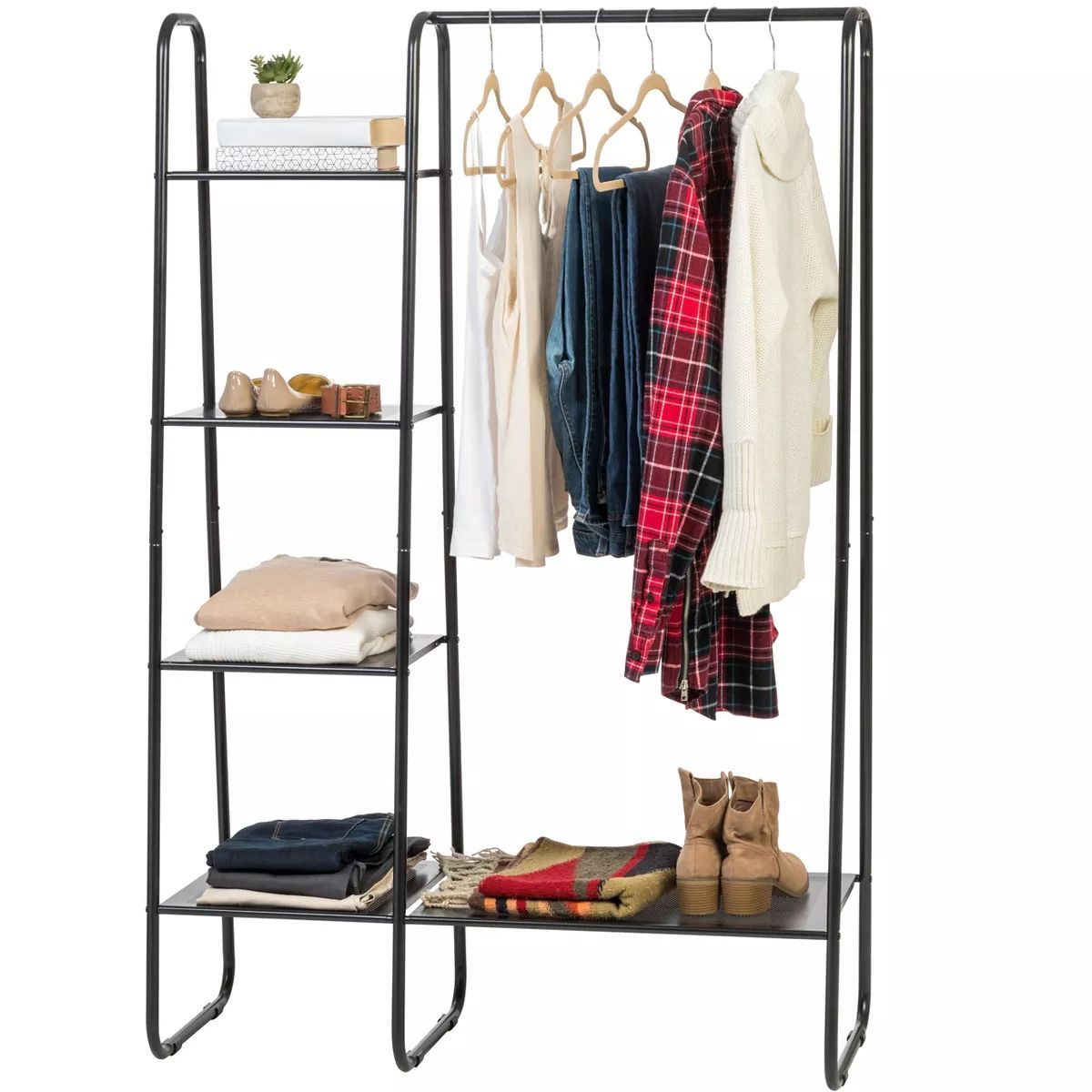 IRIS Clothing Rack Clothes Rack Metal Garment Rack with 5 Metal shelf | Target