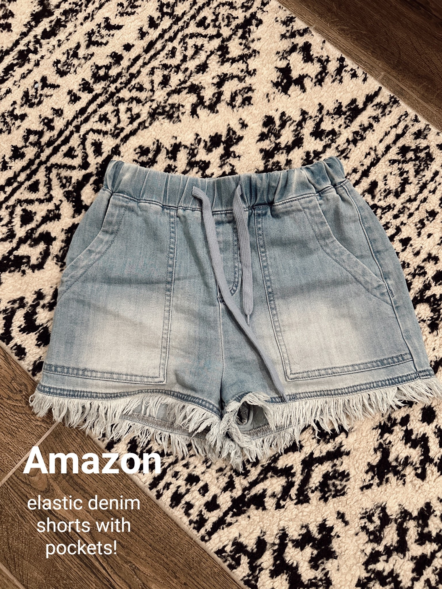 Just got these Amazon elastic denim shorts with pockets! Perfect for a casual warm weather look. 

#LTKFindsUnder50 #LTKSpringSale #LTKStyleTip
