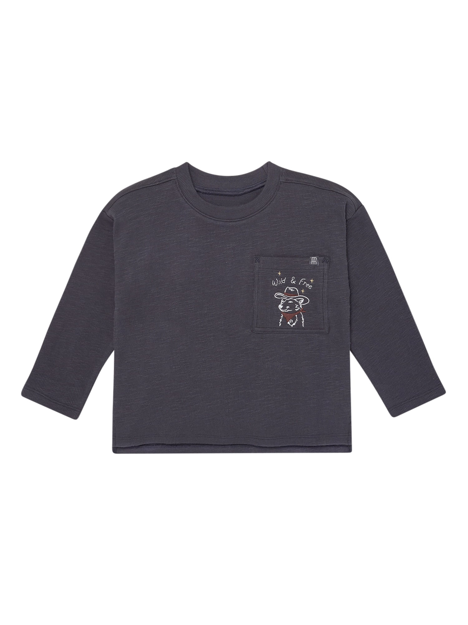 Modern Moments by Gerber Toddler Boy Organic Drop Shoulder Tee With Oversized Pocket, Sizes 12 Mo... | Walmart (US)