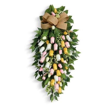 Spring Mix Tulip Door Swag | Grandin Road