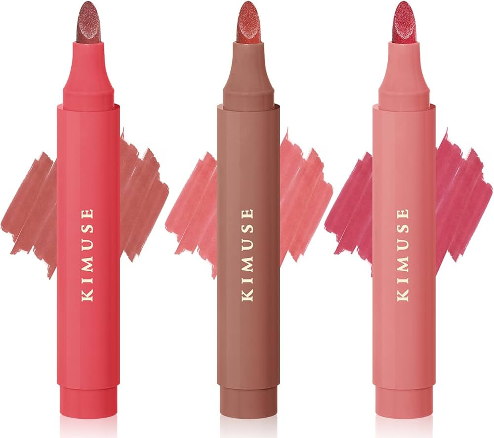 KIMUSE Lip Stain Tip Marker Set, Long Lasting Waterproof Smudgeproof Lip Liner Stain, Matte Natur... | Amazon (US)