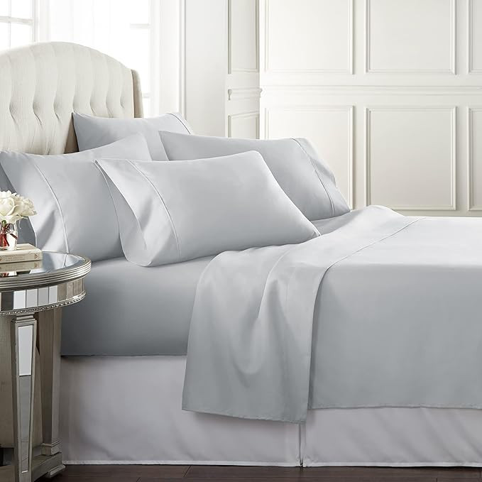 Danjor Linens Queen Sheet Set - 6 Piece Set Including 4 Pillowcases - Deep Pockets - Breathable, ... | Amazon (US)