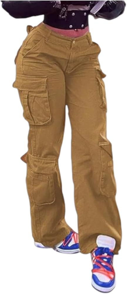 Cargo Jeans for Women High Waisted Boyfriend Style Distressed Y2K Denim Jeans Casual Denim Y2k Pa... | Amazon (US)