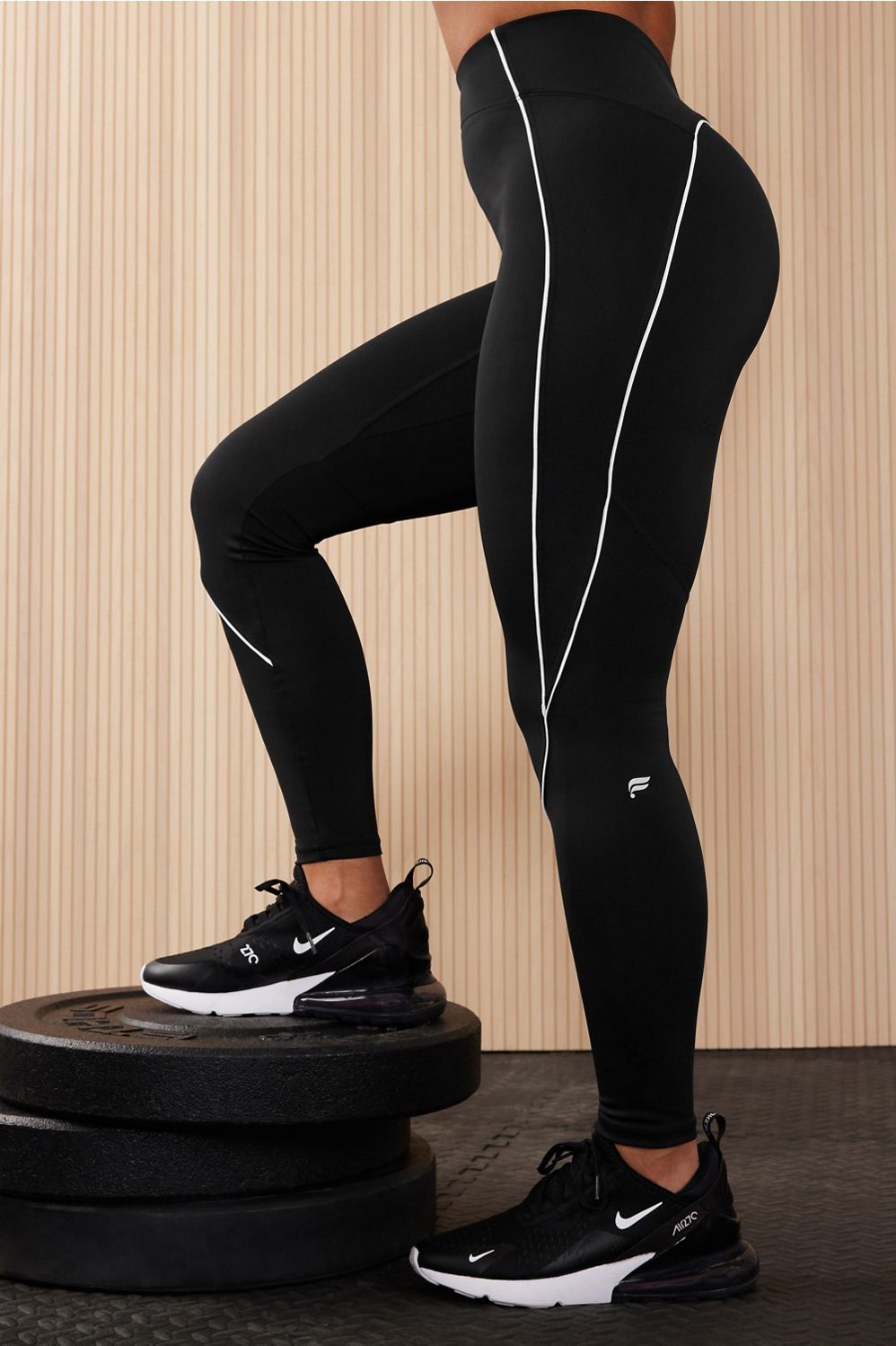Motion365+ High-Waisted Piped Legging | Fabletics - North America