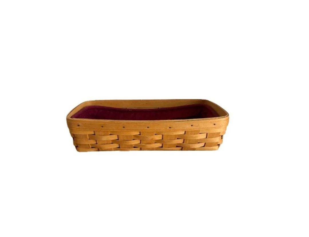 Vintage Longaberger Bread Basket 2002 With Liner - Etsy | Etsy (US)