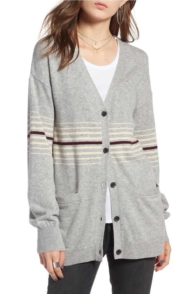 Treasure & Bond Athletic Stripe Cardigan | Nordstrom