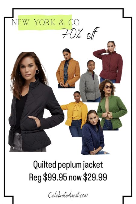 Quilted peplum jacket from NY & Co. Reg $99.95 now $29.99

#LTKstyletip #LTKunder50 #LTKsalealert