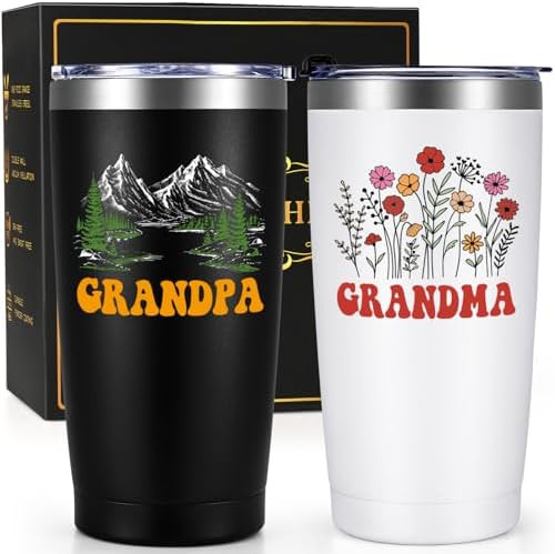 Qtencas Grandma and Grandpa Gifts, Grandparents Christmas Gifts, Grandpa and Grandma insulated Tr... | Amazon (US)