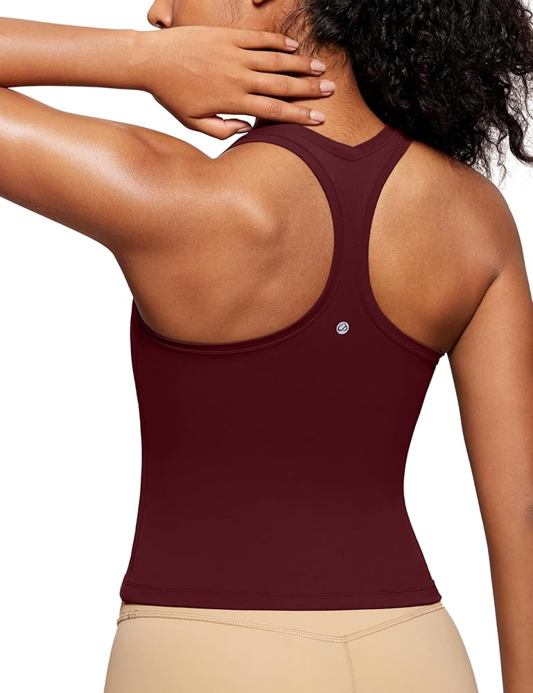CRZ YOGA Butterluxe Racerback Workout Tank Tops for Women Tight Sleeveless Camisole Gym Athletic ... | Amazon (US)