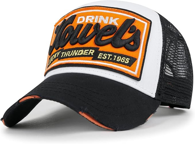 ililily Premium Howels Embroidery Vintage Baseball Cap Distressed Trucker Hat | Amazon (US)