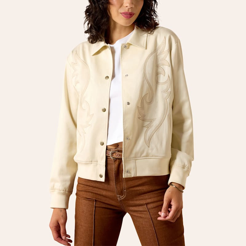 Ariat Women's Vaquero Summer Sand Embroidered Bomber Jacket | Cavender's