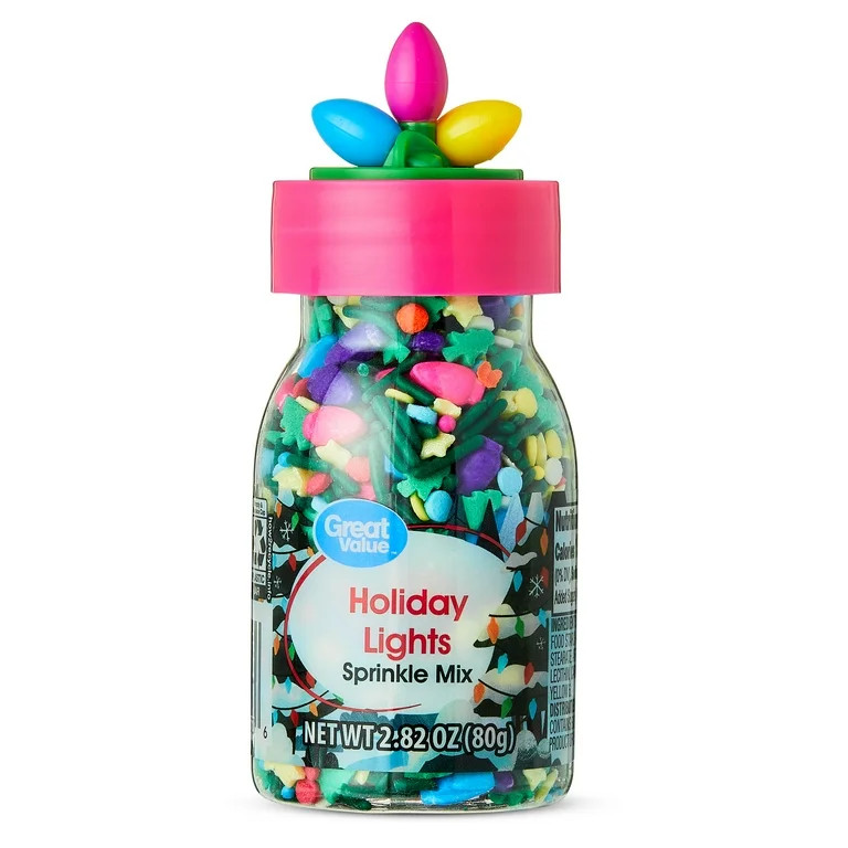Great Value Holiday Lights Multi-Color Dessert Sprinkles, 2.82 oz | Walmart (US)