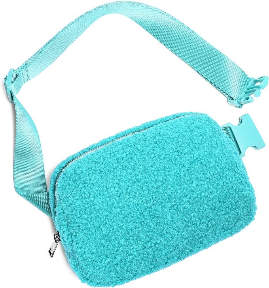 Fleece Belt Bag Sherpa Fanny Pack Crossbody Bags for Women Fashion Waist Packs with Adjustable St... | Amazon (US)