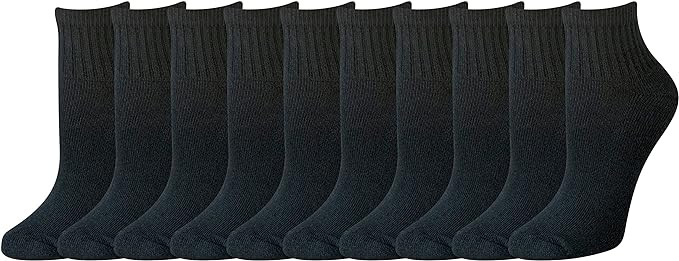 Amazon Essentials Women's Cotton Ankle Socks, Lightly Cushioned, 10 Pairs | Amazon (US)