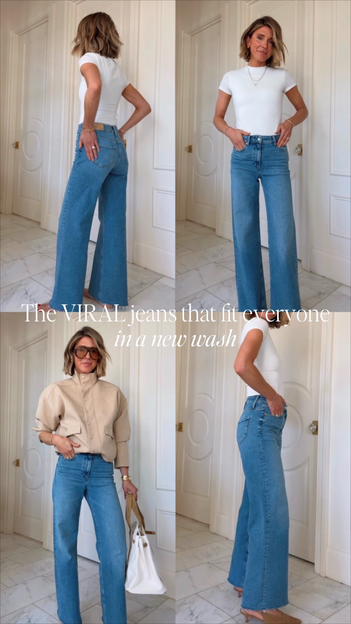 The jeans that fit everyone in a new wash! Fit tts. 