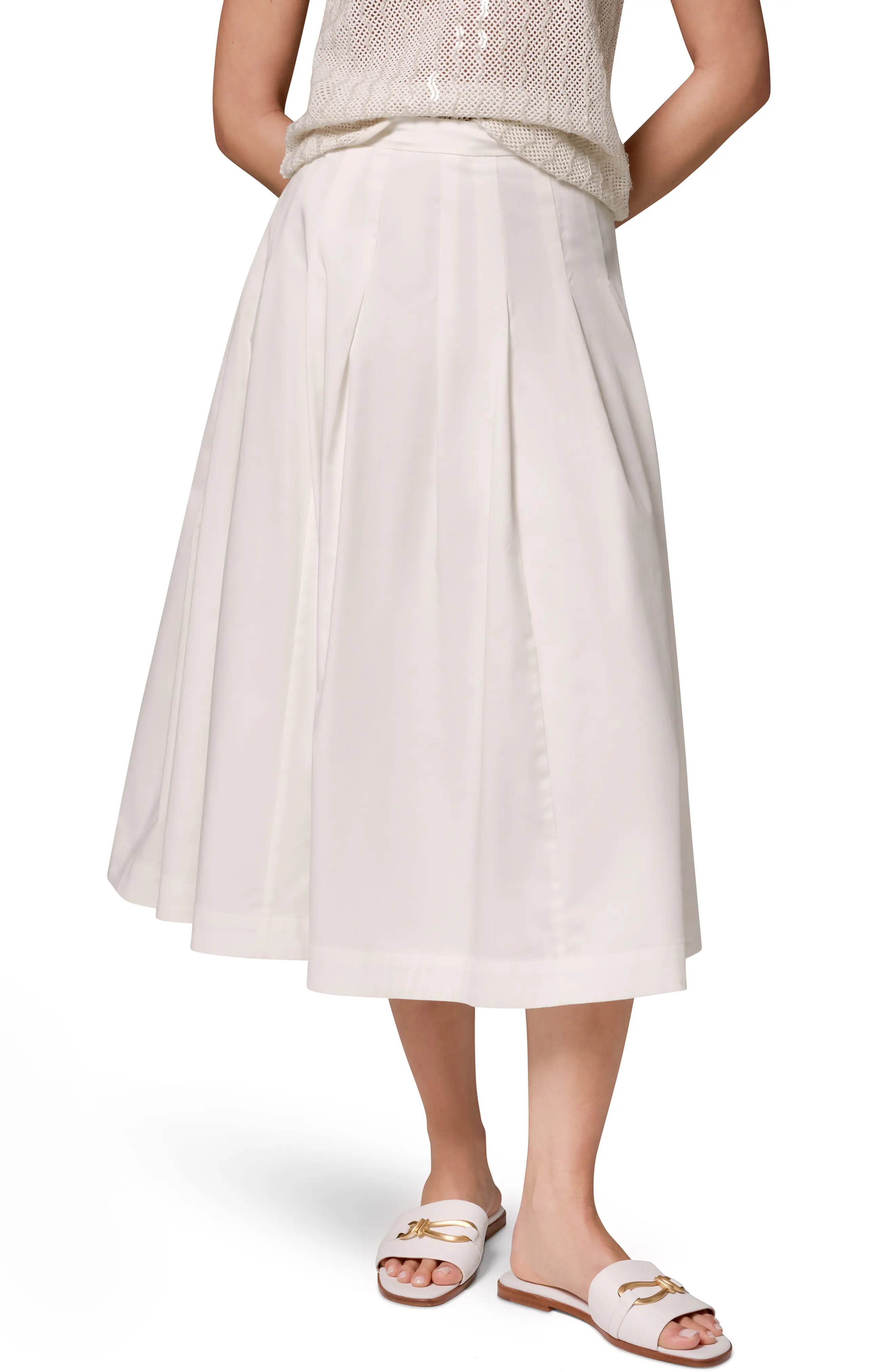 Donna Karan New York Pleated Midi Skirt (Women) | Nordstrom | Nordstrom