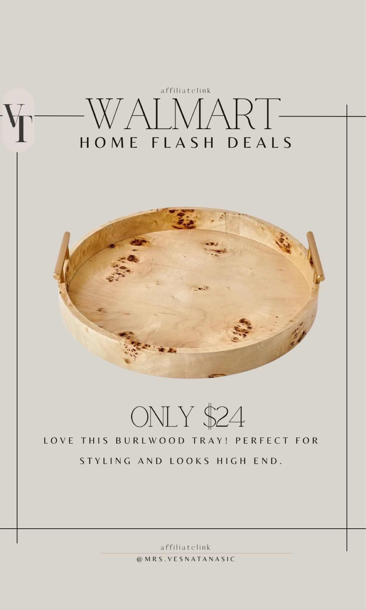 Beautiful burlwood tray at Walmart 

#LTKSaleAlert #LTKHome #LTKFindsUnder50