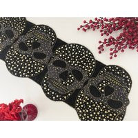 Handmade Bead Table Runner, Halloween Skull, Fall Runner | Etsy (US)