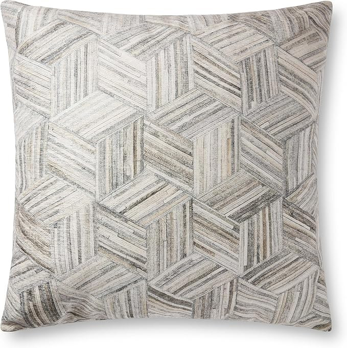 Loloi Pillows Filled Collection P0901 Grey/Multi 36" W x 36" D x 6" H Pillow | Amazon (US)