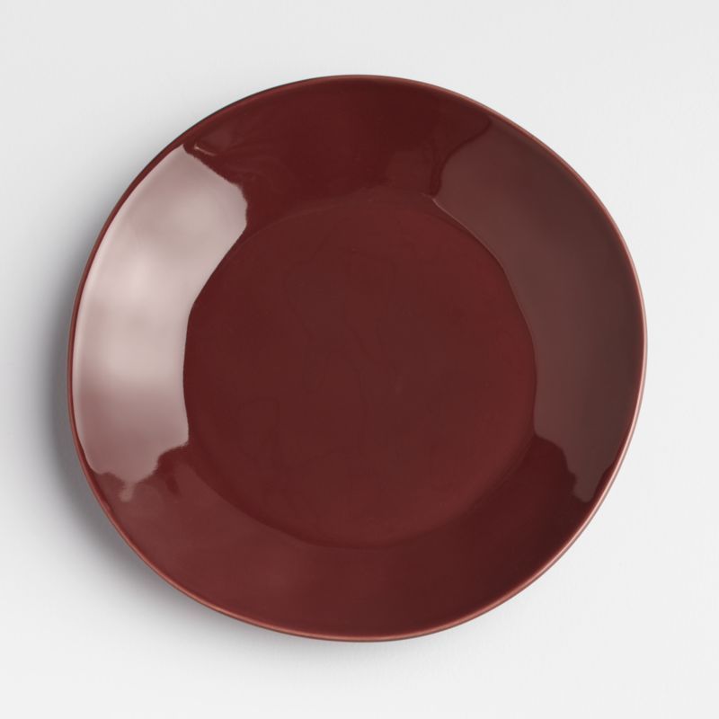 Marin Dark Red Stoneware Dinner Plate | Crate & Barrel | Crate & Barrel