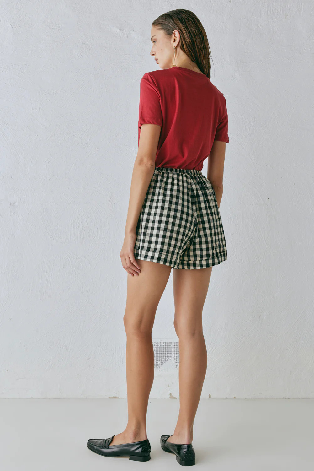 Freda Shorts Black Check | VRG Grl