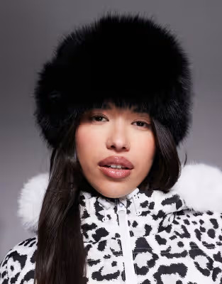 ASOS 4505 ski faux fur headband in black | ASOS (Global)